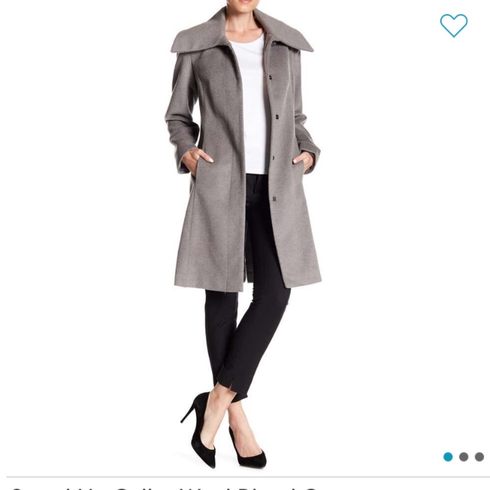 New Cole Haan gray platinum coat